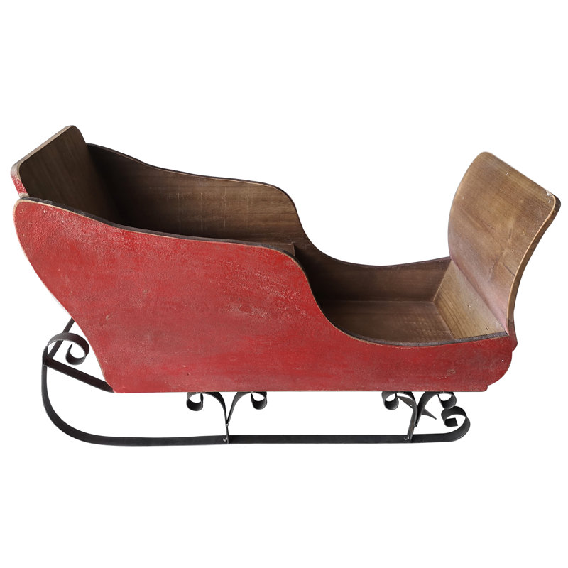The Seasonal Aisle Wooden Christmas Sleigh Wayfair.co.uk